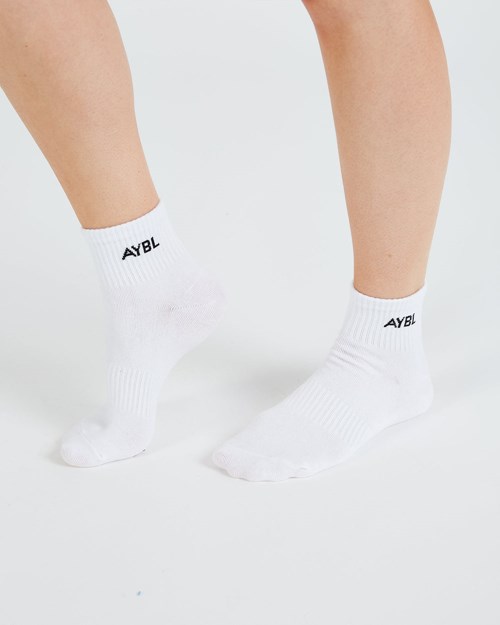 AYBL Everyday Ankle Socks (3 Pack) Weiß | 153-WRYJSF