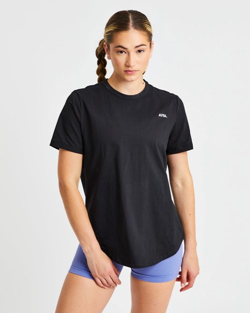 AYBL Everyday Oversized T Shirt Schwarz | 905-ZFUHMA