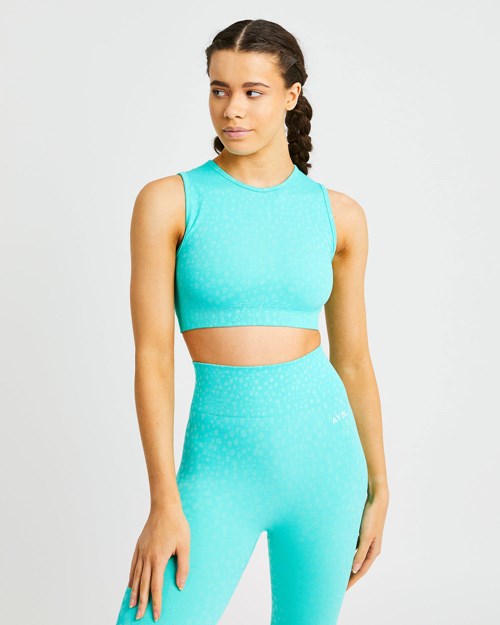 AYBL Evolve Speckle Seamless Crop Vest Grün | 134-ERIXFB