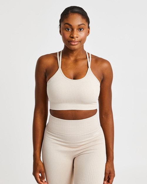 AYBL Luxe Seamless Sports Bra Sand | 286-HNPMAQ