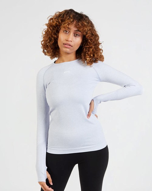AYBL Motion Seamless Long Sleeve Top Blau | 590-YKGWQX