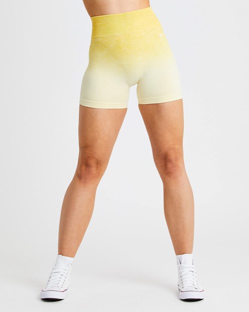 AYBL Pulse Ombré Seamless Shorts Gelb | 531-BULYTP