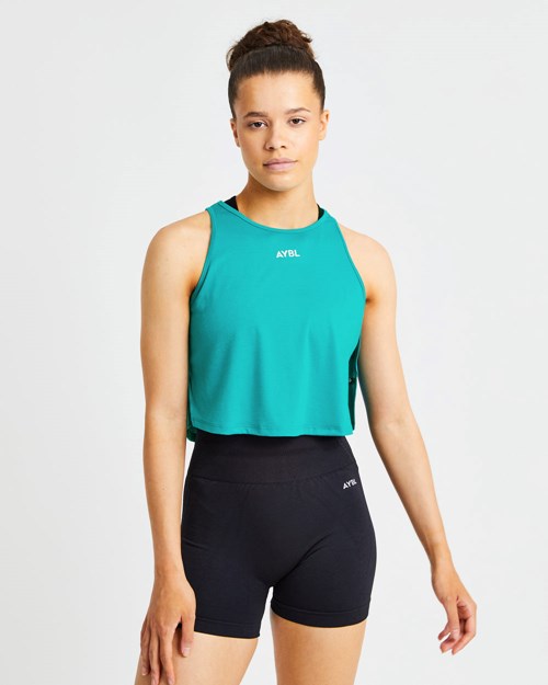 AYBL Strive Crop Vest Türkis | 281-XHIDOZ